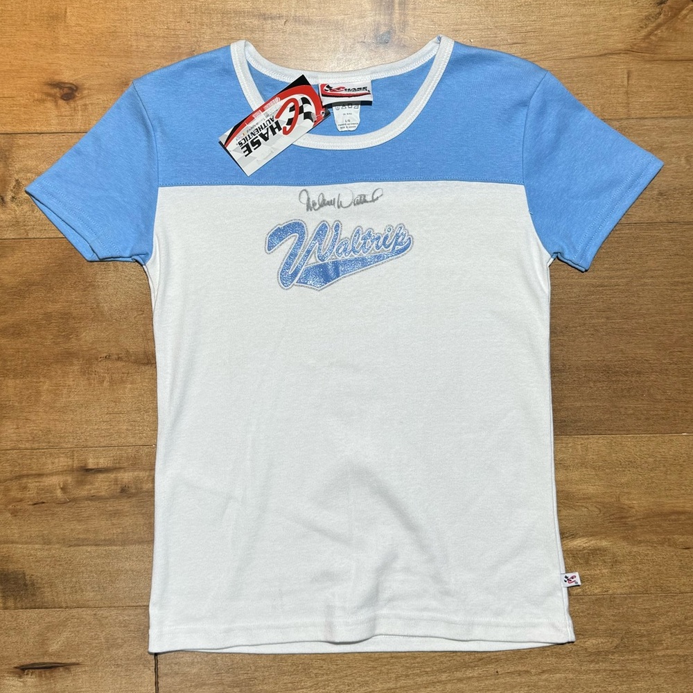 Chase Authentics “Michael Waltrip” Autographed Girls T-Shirt Size Large‎